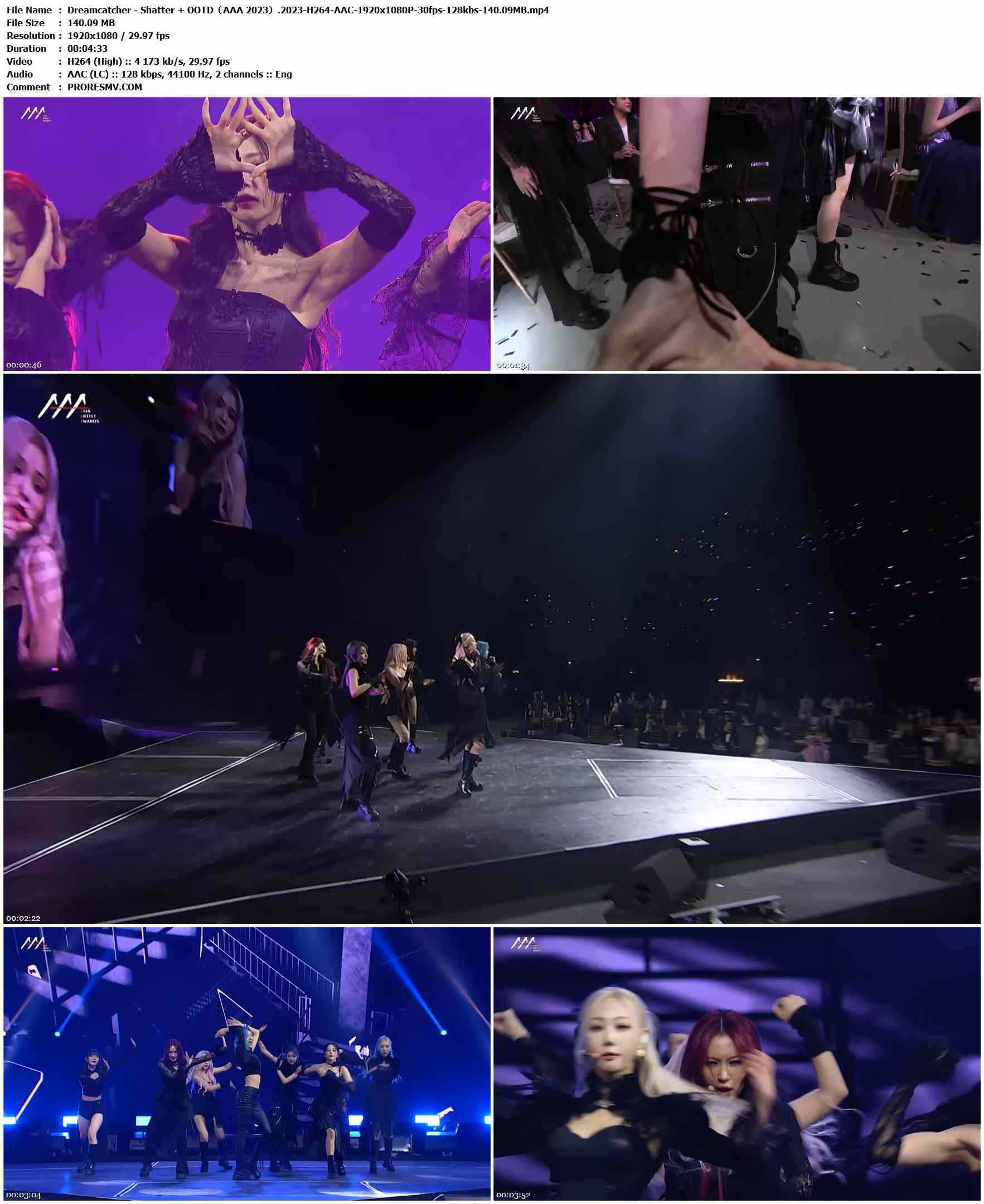 Dreamcatcher - Shatter + OOTD（AAA 2023）.2023-H264-AAC-1920x1080P-30fps-128kbs-140.09MB官方MV_高清MV